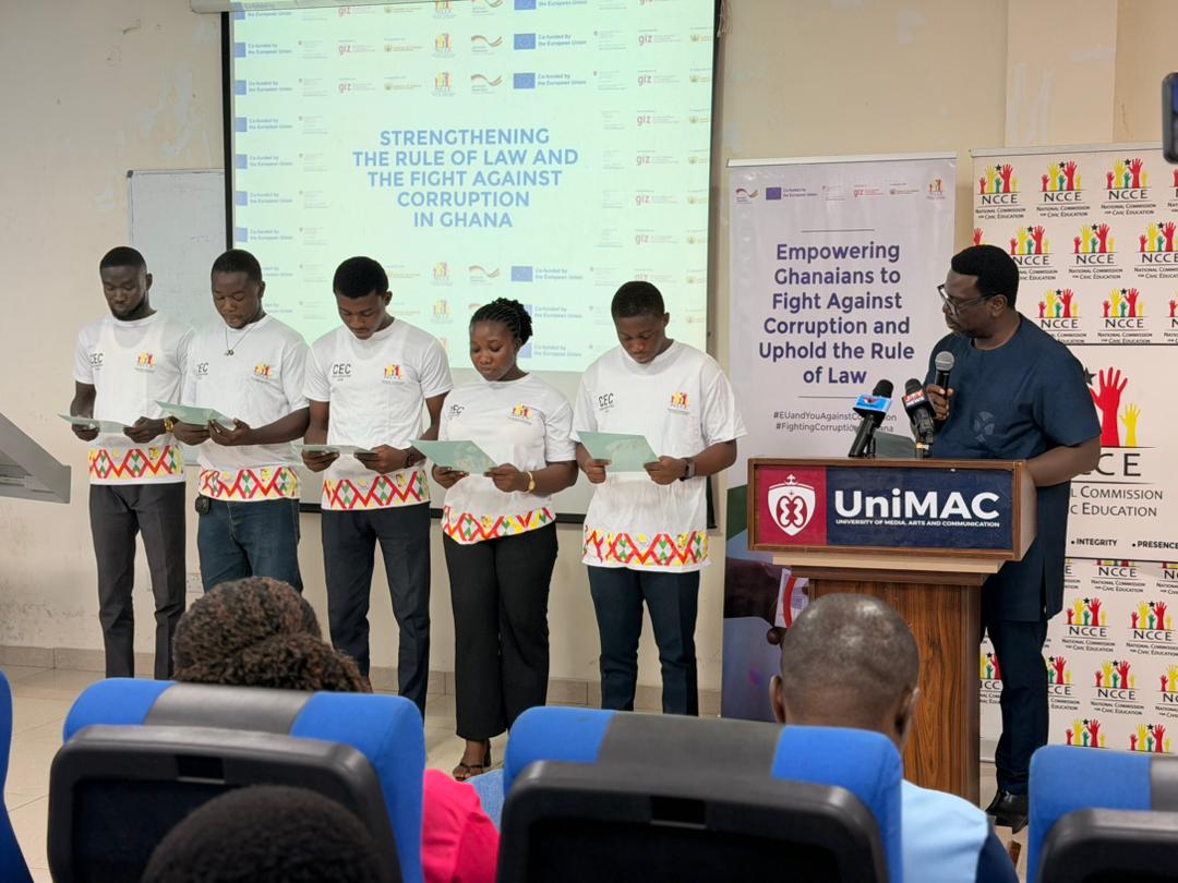 New UNIMAC Civic Education Club members taking part in the inauguration ceremony